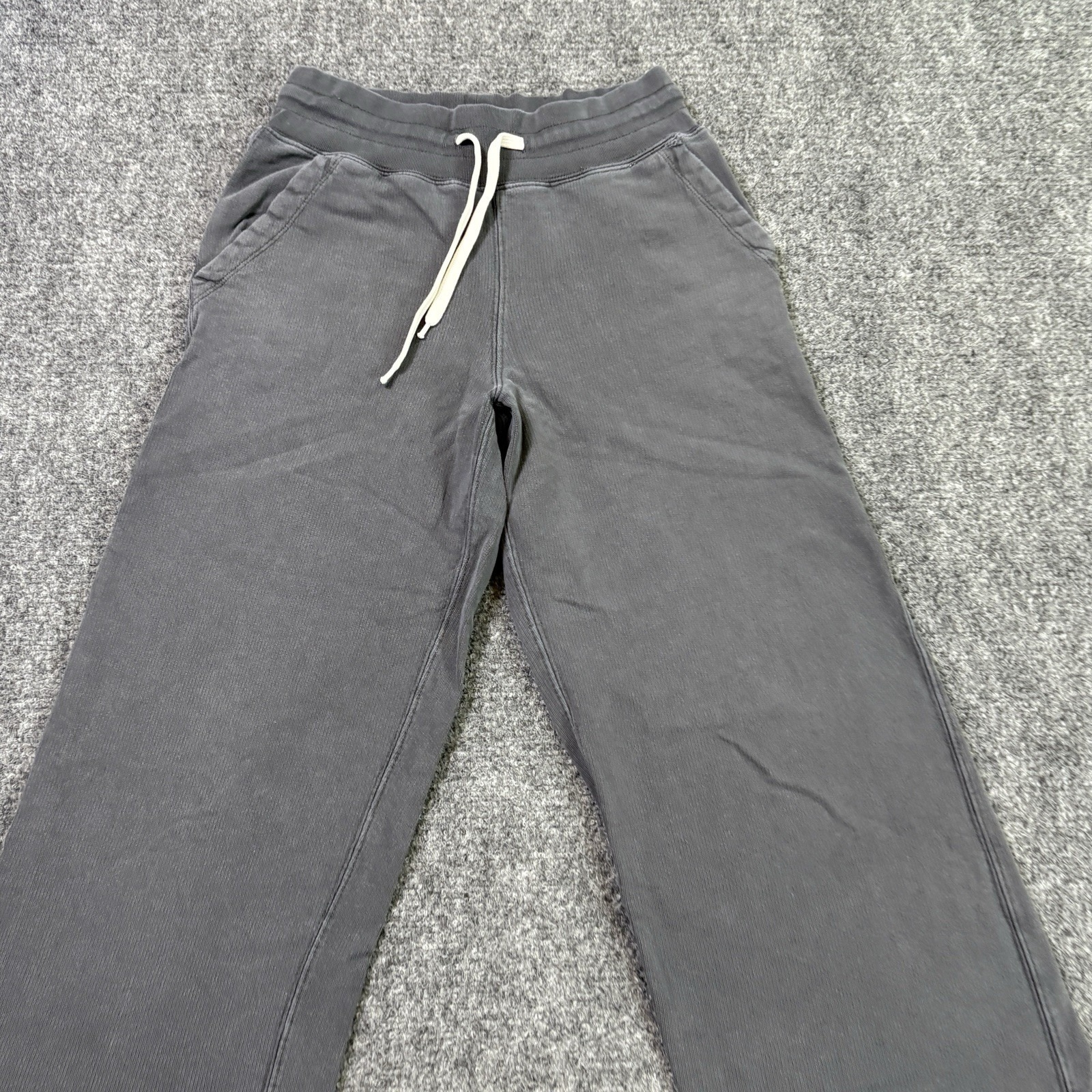 Buck Mason Wide Leg Sweatpants Women's Xs Gray Drawstring Vintage Interloop Pant — image 2 of 8